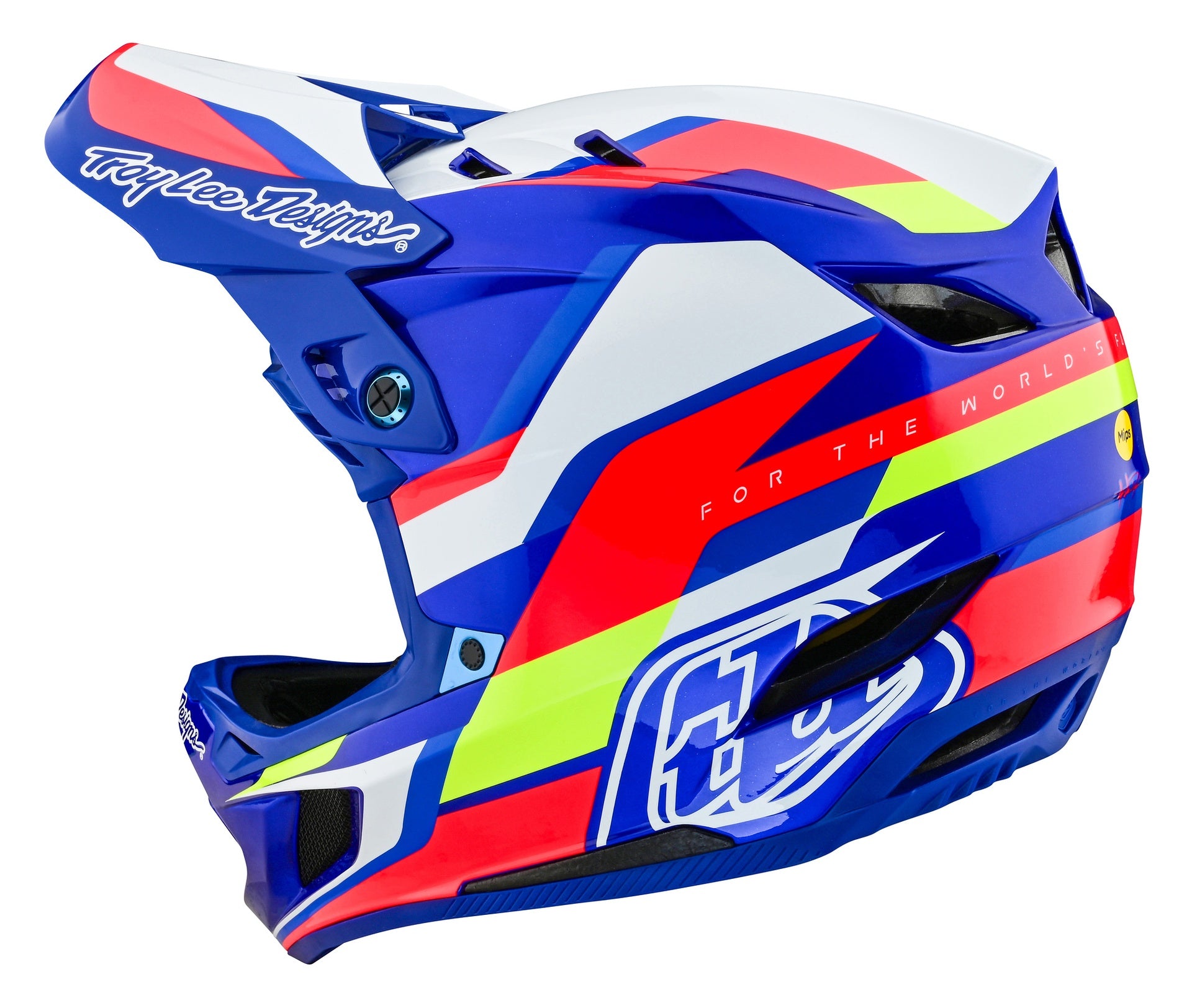 Casco Troy Lee Designs D4 Composite Omega White / Blue